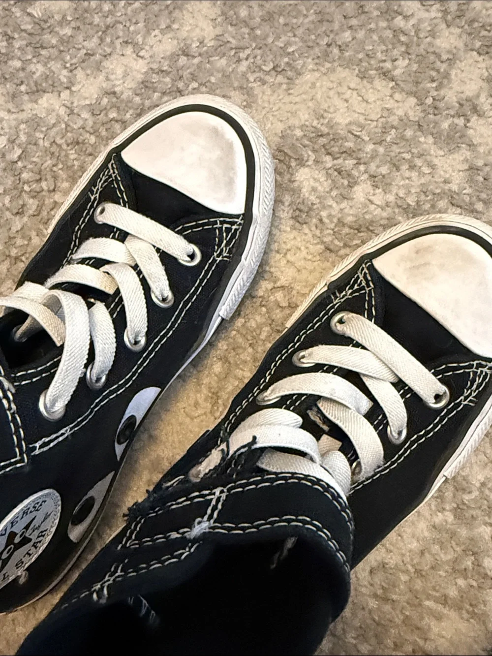 Converse Kids' Black and White High-Top Sneakers